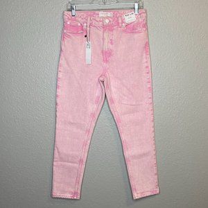 Topshop Acid Wash Mom Jean